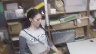 Thief Teenie Stripped Down and Pounded By 2 Dicks
