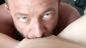 Blue Eyed Boy just Loves to Lick that Twat