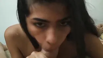 My babe Neighbors Swallows my Cum after Blowjobs