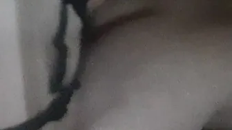 Fiance Pegging Hubby Bent over on Couch