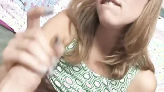 Skinny Goddess Getting her Mouth Filled with Creamy Cum