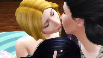 Dyke Roommates have Dyke 3Some with another Heterosexual Roommate - Erotic Bae Animations