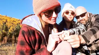ADULT TIME - pov Bae Poly Wives take Turns Blowing Penis and Fucking into the Wilderness
