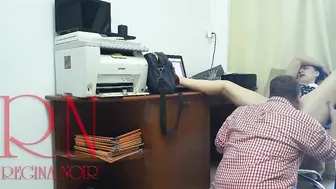 SPY CAMERA INSIDE OFFICE. Lady Boss and Employee. Snatch Lick. two