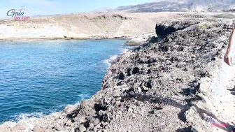 Outside Solo Female Masturbation and Squirting on the Rocks - GaiaOnTop
