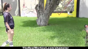 TheReaLWorkout Slutty Dark Hair Gets Plowed To Make The Team