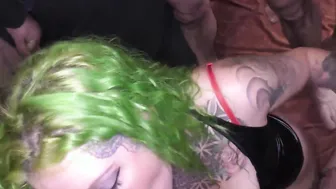 Incredible Tattooed Cutie Phoenix Madina Takes Loads of Bukkake Facials