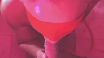 point of view Smoking cougar Stepmom Deepthroats and Cum into Mouth