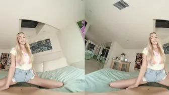 Slim 18 Delilah Day Giving her V-Card to you VR Porn