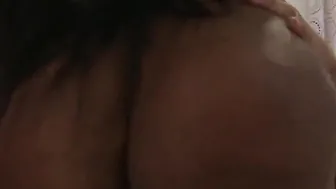 Big Boobed african MILF give oral sex to white dong