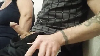 jerking off my penis into the office and helping me