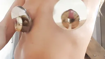 Nippleringlover Big Nipple Shields Gigantic Nipple Rings Spread Nipple Piercings Pierced Twat G-String