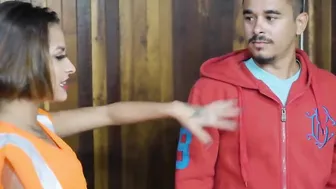 Brazilian Porn BTS with thin hispanic
