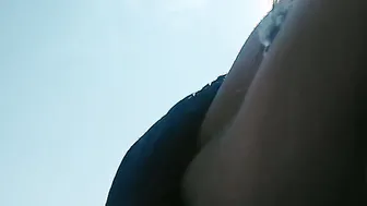 Irresistible bbw Relaxing on beach