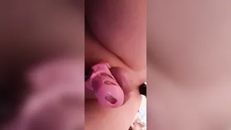 Giving Sissy Hubby a Crazy Sexy Anal Fucking while Caged