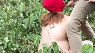 Two Dicks porn video – Naomi getting nailed inside the woods by two dicks -