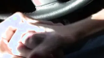 Head with cum inside vehicle