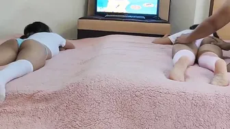 My Step Daughter and my Tasty Niece watching Hentai I first banged my