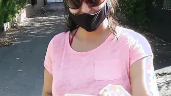 (Risky Outdoor) Goddess +18 year old sluts Blows my Penis on the