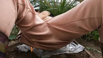 Toy Banged with Leggings on inside the Greenhouse