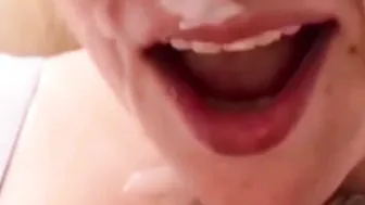 Hugest Facial with Toes inside Face LCoF 4/10 Series Feetcouple69 Licking Cum
