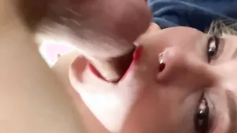 Recording porn video – Recording myself gets Throat Nailed Rough : Gigantic Semen Facial and Drink - Spunky chick
