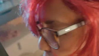 Super Sexy Beauty Hot with Glasses Blows and Getting Cum inside Mouth