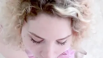 Curly blond hair 18 yo railed by stepdad after giving bj