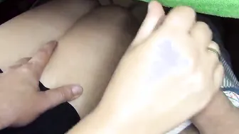 Sexsual schoolgirl under the table plays with her deskmate