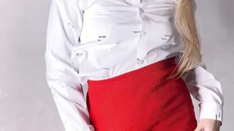 Slow Sexual Pose and Striptease from a Hottie Secretary