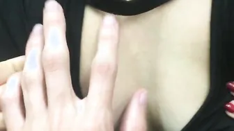 Thin Blonde Finger Bang Herself Into Elevator Inside Outdoor