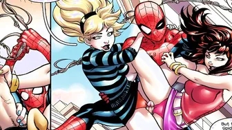 Spider-man - our Valentine - Marvel Superhero Three-Way