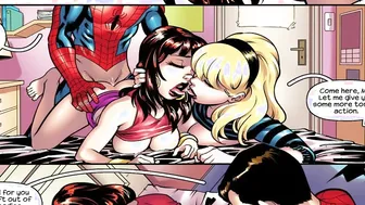 Spider-man - our Valentine - Marvel Superhero Three-Way