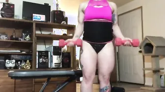 A Workout with Flexing Smoking and Squirting