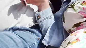 Bus passenger caught me showing off my body and he helps me squirt