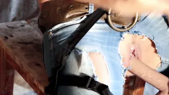 Alice Clothed as a Cowboy Pulls a Toy out of her Holster and Masturbates inside different Positions