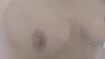 Fitting my Huge Melons into my new Swimsuit into the Shower - Doubly Crazy