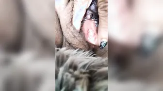 Older Hispanic woman having fun with my unshaved snatch