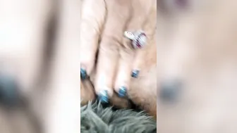 Older Hispanic woman having fun with my unshaved snatch