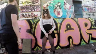 Enjoyed her Hubbys Cum inside an Abandoned Pool (Pegging)