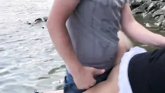 German Eighteen caught three times while fucking at the Danube