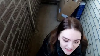 Bj on the Balcony of the 20th Floor. Nice Watch and a Lot of Sperm)
