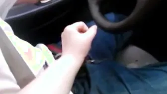 Made Him Cum Fast Hand Job While Driving