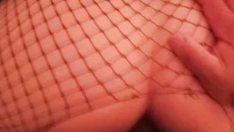 BBW into Fishnets take TBD into her Gigantic Butt