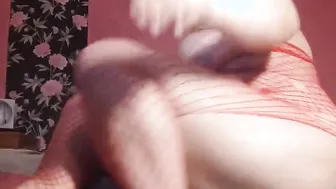 Anal poundedfist and pee inside high heels and pantyhose