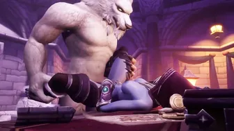 Werewolf Rams a Night Elf