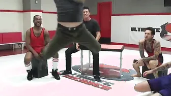 Big Tit inked skank gang bang pounded