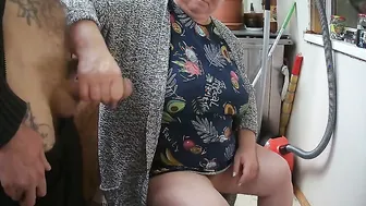 during the break he jerks off my penis