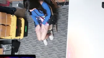 Hot Dark Haired Shoplifter Taylor May Caught On Camera