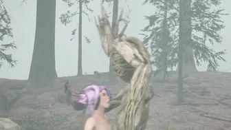 Witch Getting Wood into the Forest
